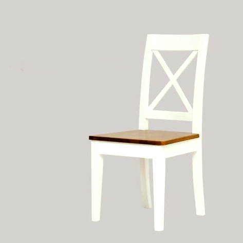 სკამი ხის თეთრი - ჯვარედინი საზურგით-Copy